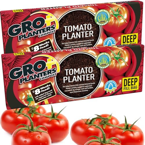 STORM TRADING GROUP Tomato Planter Nutrient Enriched Grow Bags Seaweed Enriched With Improved Water Retention Flavoursome Tomatoes (56 Litres (1 Bag))