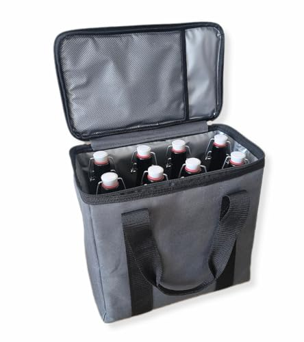 Bier Kühltasche - mit Trenneinsatz für Bierflaschen - Männerhandtasche - Bier-Kumpel