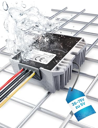 Bauer Electronics | Isolerad DC-DC 48-V / 60-V / 72-V till 5-V spänningsomvandlare 20-A 100-W | Buck-omvandlare galvaniskt isolerad spänningsregulator spänningsstabilisator begränsare