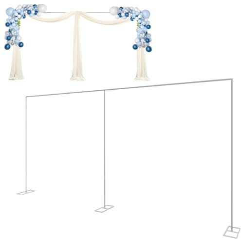 Wedding Backdrop Stage Stand Pipe and Drape Kit Curtain Frame Heavy Duty pour mariage, fête, studio photo, décoration de fond, 6 m x 3 m