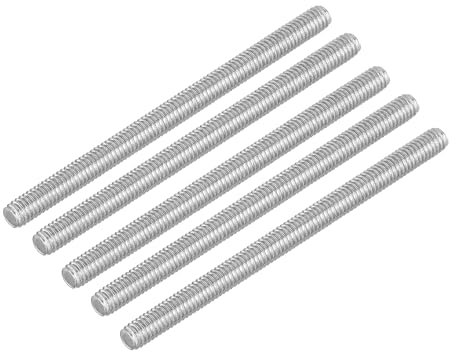 QUARKZMAN 10 barre filettate M4 x 60 mm, filettatura completa in acciaio inox 304, per bulloni di ancoraggio, morsetti, ganci e bulloni a U, passo filettato 0,7