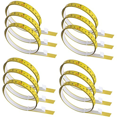 jojofuny 12pezzi Sticky Measuring Tapes Con Scale Imperiali e Autoadesivi Per Misurazioni Precise Del e Te