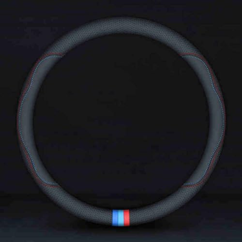 ZCHQF Auto Lenkradbezug für BMW 3er M3 E90 E91 E92 E93 F30 F31 F34 F35 F80, Anti Rutsch Atmungsaktiv Mikrofaser Leder Auto Lenkradschoner,normal-B