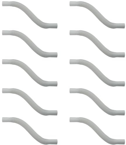 Lot de 10 raccords flexibles pour tuyau rigide, diamètre 25 mm, longueur 34 cm, IP64 pour extérieur, étanchéité idéale pour les virages, manchon pour installation électrique, câbles électriques, PVC