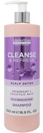Creightons Professional Cleanse & Refresh Shampoo 500ml | Clarifying Salicylic Acid & Rosemary, Scalp Detox, Deep Cleansing, Removing Impurities & Buildup