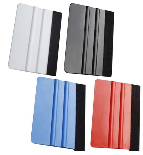 JYNXOR Espátula para Vinilo,4 Piezas Espátula Vinilo,Espatula Plastico para Quitar Burbujas,para La Película del Vinilo del Coche Que Envuelve,para Pegar Papel Pintado Autoadhesivo