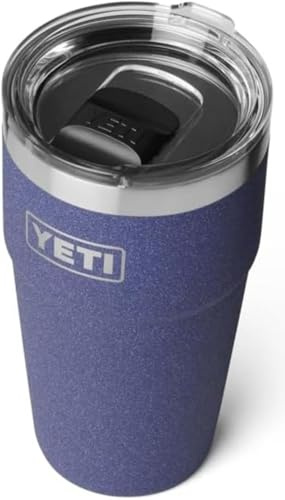 YETI Rambler Thermobecher 20 oz (591 ml) Moon Dust – Kaffeebecher To Go, Thermotasse mit abnehmbarem MagSlider–Deckel, Isolierbecher aus Edelstahl