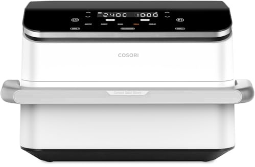 COSORI Freidora de aire de 10 litros, 7 en 1 Dual Blaze TwinFry con doble cesta de 5 l y 5 l y separador extraíble, 2800 W Air Fryer Wifi de doble resistencia, 40-240 °C, 70 recetas en línea, blanco
