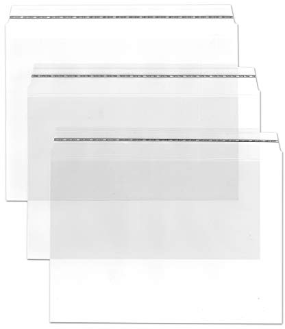 Genomskinliga kuvert i DIN C5-25 stycken – självhäftande lim – kristallklara postkuvert av transparent folie – 22,9 x 16,2 cm – perfekt för reklam, inbjudningar och presenter – från GUSTAV NEUSER