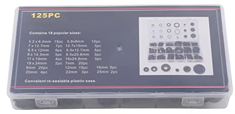 FTVOGUE 125 pezzi 18 misure Gommino passacavo Firewall Foro spina Set Kit di guarnizioni per guarnizioni di cavi elettrici