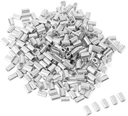 2 X 100 Stück Ovale Crimphülsen, Crimpschlaufenhülse 0,8 Mm