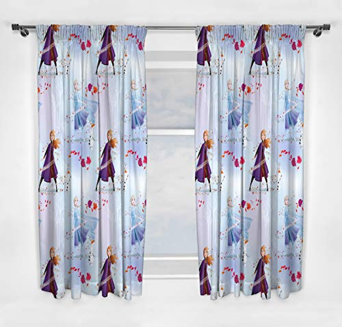 Frozen 2 Official Disney Curtains | Anna & Elsa Design Children’s Bedroom Curtains | perfect For Any Children’s Bedroom (54 Inch)