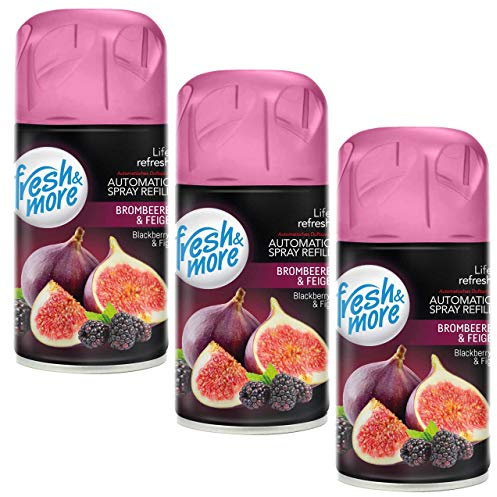 Fresh & More Lufterfrischer Nachfüller Brombeere&Feige 250ml (3er Pack) | Raumduft-Spray-Nachfüller, kompatibel mit Freshmatic Max, dunkler Brombeer-Feigenduft