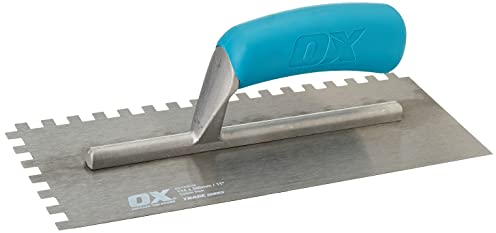 OX Trade - Cazzuola dentellata per piastrelle, 8 mm