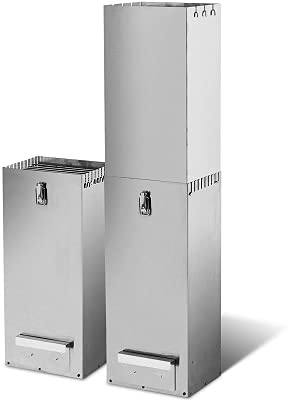 Ausziehbarer Grill + Räucherofen 50/ 85x25x20 cm - mobil aus Edelstahl
