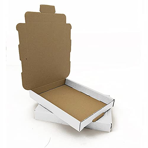 AKAR White A6 Large Letter Postal Box - 112x163x20 mm - Letterbox Pip C6 Small Royal Mail Box for Posting [Pack of 100]