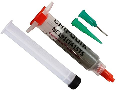 Chip Quik NC191LTA15T5 Smooth Flow Low Temp Solder Paste Sn42/Bi57/Ag1 T5 15g Syringe