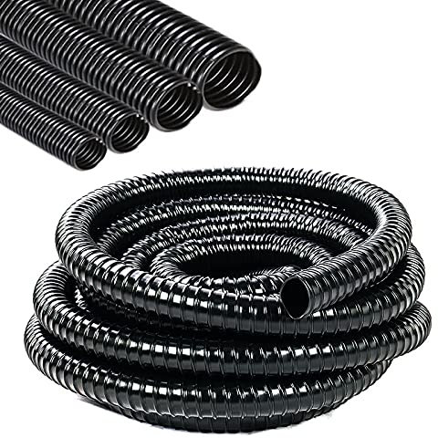 INMOZATA Pond Hose Pipe 20mm 25mm 32mm 38mm Internal Water Butt Pipe Hose Corrugated Flexible PVC Garden Hose Pipe for Fish Fountain Pond Filter Pump Tubing Hose(5M, 32mm)
