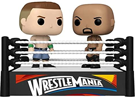 Funko POP! Moment: WWE - John Cena vs Rock (2012) | Offizielles Sport Merch - Vinyl Sammelfigur als Regal Deko - Geschenkidee zum Geburtstag für Fans und Sammler