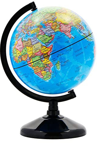 EXERZ 14cm Mappamondo, Mappa in Italiano, Globo Della scuola Educativa/Decorazione/Geografica - Mappa politica (14cm)
