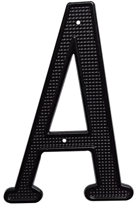 3D Floating House Plaque Numbers 0-9 Letter ABCDE 4inch Hotel Home Door Plate Outdoor Sign Black Zinc Alloy Electroplated Screw Mounted Address Digital Alphabet Exterior Mailbox Outdoor Signage (A)