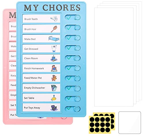 Realure Lot de 2 Tableau Memo Checklist Tableau des Taches Quotidiennes Enfant Adultes Avec 4 Feuilles de Papier Vierge Memo Board pour Tableau to Do List Planning Tache Menagere Famille
