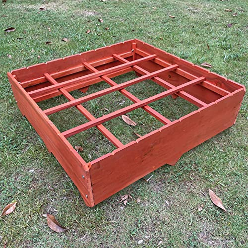 NYVI Pflanzbeet NYVIGreen 80x80 cm Rot - Gartenbeet mit Unkrautvlies - Perfekt für Pflanzen, Gemüse. Kräuter & Blumen - Wetterfest, Einfache Montage ohne Werkzeug - Gemüsebeet Kräuterbeet