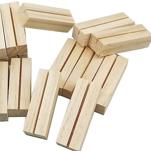 20 stück Tischkartenhalter Fotohalter, Tischkartenhalter Holz Fotohalter, Menükartenhalter, Kartenhalter Holz, Menükartenhalter für Restaurants, Hochzeiten, Bankette und Partys Fotoständer