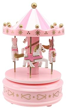 ifundom Kasten Karussell-statue Geburtstagsgeschenk Für Mädchen Musikalisches Karussell-spielzeug Wohnkultur Tortendeko Einschulung Kuchen Topper Schreibtisch Rotieren Dekorationen