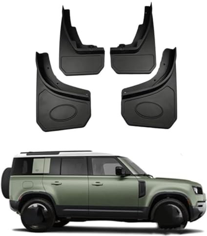 JIAQINF Paraspruzzi Auto Kit Guardie Fango per Defender 90/110 2020-2024,Anteriori Posteriori Impermeabile Paraschizzi Parafanghi Auto Decorativi Accessori