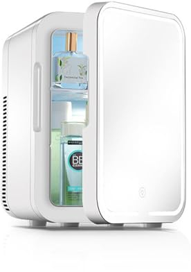 MNCXMOBA RéFrigéRateur Beauté, 8 litres Soin de la Peau Mini Petit Frigo Petit RéFrigéRateur Voiture RéFrigéRateur Personnel Compact Et Portable pour Aliments, Soins de La Peau