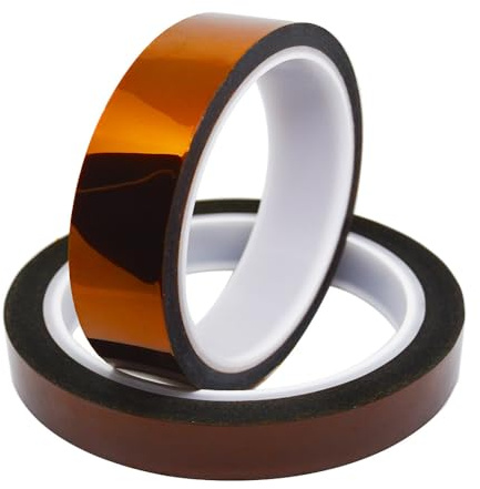 senvenelec (33 m × 25 mm × 2 rolls, 3D Printer Heat Resistant Tape Polyimide, Electronic Insulation Tape, Heat Resistant Masking Tape