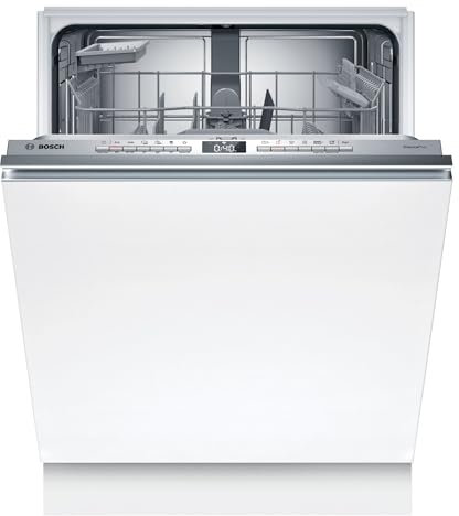 Bosch SBV4EAX28E, Serie 4, Smarter XXL-Geschirrspüler Vollintegriert 60 cm, Besteckkorb, Spülmaschine Made in Germany, besonders Leise, Extra Trocknen, Programmassistent, schneller sauberes Geschirr