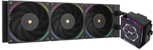 Thermalright Hyper Vision 360 ARGB Black AIO CPU Flüssigkeitskühler, IPS LCD-Bildschirm mit 480x480 Auflösung,für AM5/Intel LGA1851/1700,3,95 Zoll magnetabsorbierender LCD-Bildschirm für Bilder