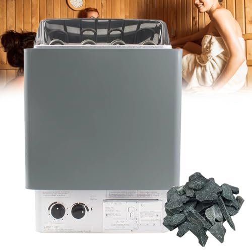 Estufa de Sauna eléctrica, Sauna casera, Equipo de Horno de sudoración para Sauna, protección contra sobrecalentamiento, para Sauna, baño finlandés, Calor seco(6KW/380V)