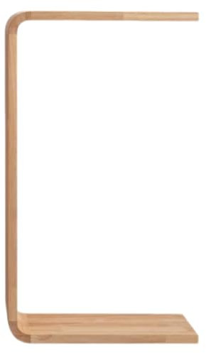 Couchtisch Holz Wildeiche Eiche Tisch Beistelltisch Deko Sofatisch Ablage Keine Montage Fest Verleimt(Original Wood Colour)