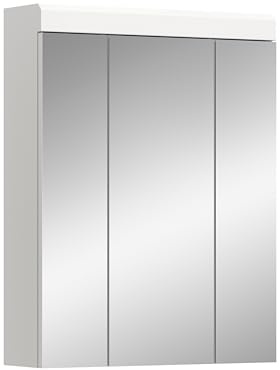 xonox.home Bad Scout X06A9725 Spiegelschrank Spiegel Medizinschrank in weiß Nachbildung und weiß Hochglanz tiefzieh, ca. B/H/T: 60x79x18 cm