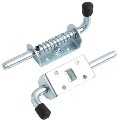 Annlpoy 2 Pièces verrou porte exterieur de garage targette inox,Verrou de Porte Robuste pour Portes de Garage, Jardin, Placards, 10 x 128mm, Résistant à la Corrosion (Argent)