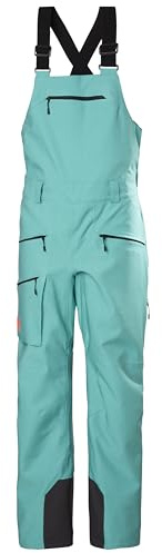 Helly-Hansen Powderqueen Bib 2.0 Pant - Women's Waterproof Snow Pant, Skiing Bibs for Ultimate Comfort & Mobility on the Slopes, 466 Signal Green Denim - M