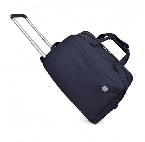 Rummyluck Trolley da Viaggio con Ruote, Borsa Sportiva, Borsa da Viaggio con Ruote da 36L per Uomo e Donna, Nero