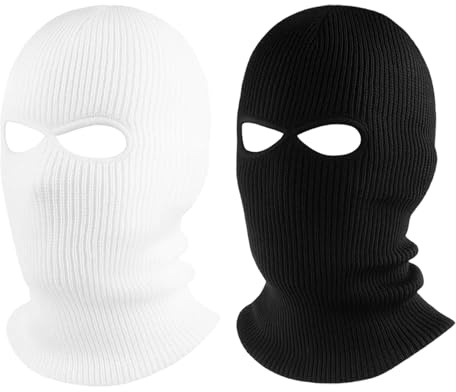 PWCTNT Sturmhaube,Sturmmaske,2 Stück Winter Sturmhaube Motorrad,Draußen Ski Mask für Halloween Radfahren Skifahren