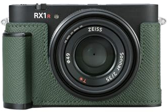 SIUTATDSH Camera Half Case for Sony Cyber-shot rx1riii rx1r3, Vintage Metal Genuine Leather Instant Camera Protective Cases for Sony rx1m3 Stylish Portable Shockproof (GreenD)