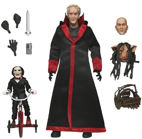 Jilijia Ultimate Jigsaw Killer Figure Black Robe John Kramer Action Figure 18cm Handmade PVC Statue Model Desk Decoration Christmas Collectible Gifts