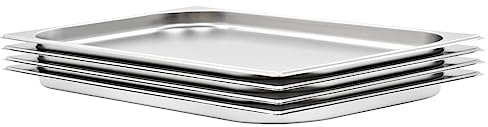 Bandejas Gastronorm 4 unidades GN 1/1 20 mm acero inoxidable,Casa y jardín,Cocina y comedor,Accesorios para aparatos de cocina,Accesorios para mesas de vapor,Cubetas para mesas de vapor-50878