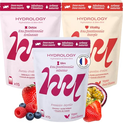 Hydrology Pack Trio Pastilles Sans Sucre 3x15 - Slim Detox Vitality