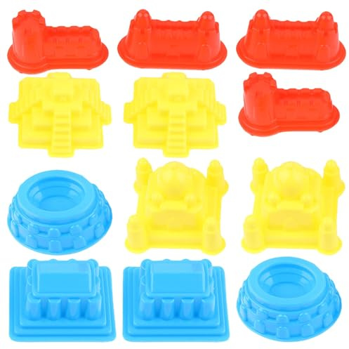 Veemoon Set da 30 Pezzi di Stampi per Castello di Sabbia per Bambini, Kit Giochi da Spiaggia e Indoor in Plastica Pp Sicura, Stimola Creatività e Abilità Motorie, Colore Casuale