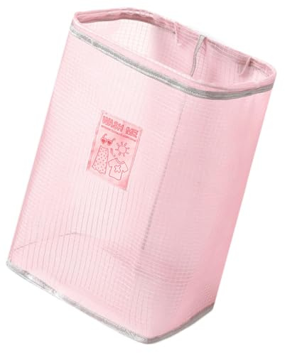 SHINEOFI Cesta Plegable Almacenamiento de Nylon para Ropa Sucia Organizador Práctico Color Rosa Diseño para Colgar en Pared para Baño y Dormitorio