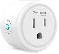 GHome Smart Mini Smart Plug Works with Alexa and Google Home, WiFi Smart Outlet Socket Remote Control Timer Function, Only 2.4GHz Network, No Hub Required, ETL FCC Listed, White