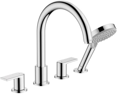 HANSGROHE Wasserhahn für Badewanne Dusche 4 Löcher Lack Shape Chrom