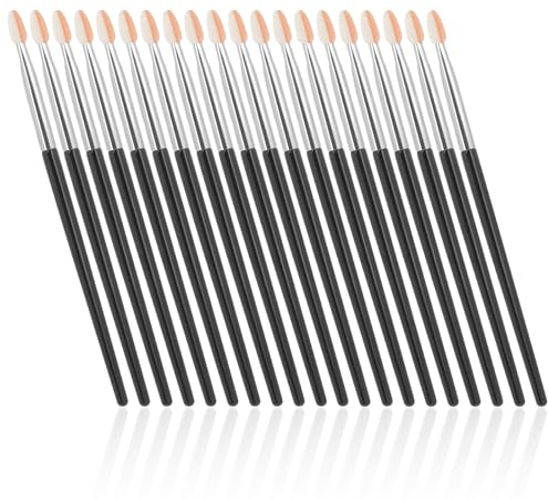 Jeffdad 20 aplicadores de sombra de ojos, esponja, pincel para sombra de ojos, esponja, pincel de maquillaje, sombra de ojos, juego de pinceles para sombras de ojos, pinceles para principiantes,